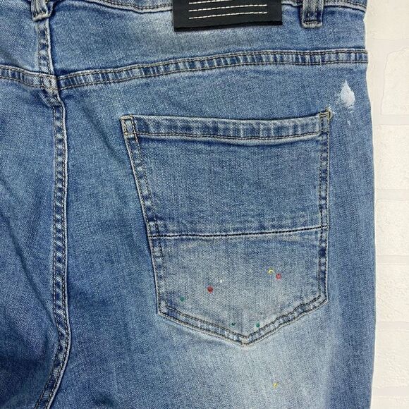 Serenade men’s Jeans size 36 skinny jeans paint splatter - Picture 14 of 16